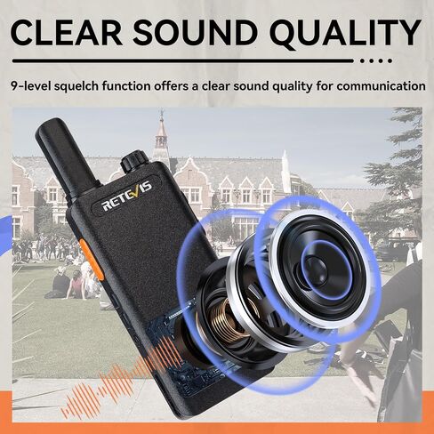 Retevis RT22P Walkie Talkies Long Range, New Version of RT22(2.0), Portable FRS Two-Way Radios, Mini, VOX, 1620mAh Battery, Compact 2 Way Radio for Commercial School Restaurant Retail(10 Pack) in Saudi Arabia