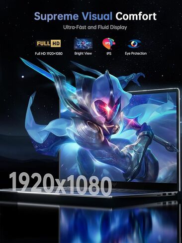 كمبيوتر محمول، 2024 أحدث كمبيوتر محمول مع Intel رباعي النواة N97 (يصل إلى 3.6 جيجا هرتز)، 16 جيجا DDR4 512 جيجا SSD، كمبيوتر محمول Windows 11، 15.6 بوصة IPS 1080P، غلاف معدني، BT5.0، USB3.2، Type_C، عمر بطارية طويل in Kuwait