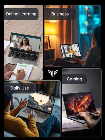 كمبيوتر محمول، 2024 أحدث كمبيوتر محمول مع Intel رباعي النواة N97 (يصل إلى 3.6 جيجا هرتز)، 16 جيجا DDR4 512 جيجا SSD، كمبيوتر محمول Windows 11، 15.6 بوصة IPS 1080P، غلاف معدني، BT5.0، USB3.2، Type_C، عمر بطارية طويل in Kuwait