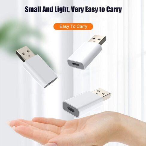 USB Type C Female to USB Type A Male Adapter, USB C TO USB Charger Cable Adapter Compatible with MagSafe Wirless Charger/iPhone 12 11 Mini Pro Max/iPad Pro/MacBook/Pixel 2 3 4 5l (White, 3Pack) in Saudi Arabia