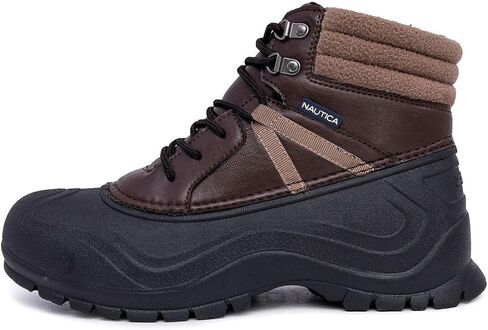 حذاء NAUTICA الرجالي ذو الرقبة البطة المقاوم للماء معزول للثلج والمطر - حذاء شتوي برباط - تشانينج (عرض عريض/متوسط) in Kuwait