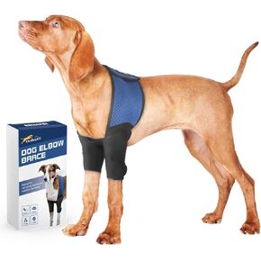 Dog Elbow Protector for Shoulder and Front Leg, Dog Recovery Sleeves Support Pet Wounds Prevent Licking, Elbow Pads Injury and Loss of Stability from Arthritis（XL,Blue
