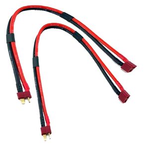 2 PCS T Plug Extension Cable T Plug Male Connector to T Plug Female Connector Wire Adapter with 11.8inch 14AWG Silicone Wire