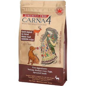 Carna4 - Whole Food Nuggets for Dogs - Venison Recipe - 10 lbs (10 lb), 10 Pound (Pack of 1)