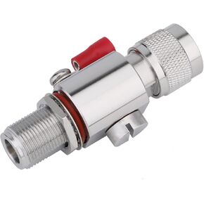 RFiotasy Coaxial N Type Lightning Arrestor 0 إلى 6 جيجا هرتز (N-أنثى/N-أنثى) 50ohm، يحمي 3G، 4G، LTE، GPS، 2.4 جيجا هرتز / 5 جيجا هرتز Wi-Fi، 900 ميجا هرتز، هوائيات خارجية أخرى
