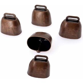5 Pcs Cow Horse Sheep Grazing Copper Bells Metal Bells for Dogs, Animal Copper Loud Bronze Bell, Small Brass Bell, for Cow Horse Sheep Cats Small Pets Anti-Theft Accessories (Bronze)
