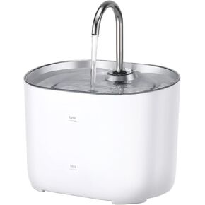 Cat Water Fountain, 74oz/2.2L Large Capacity Automatic Electric Cat Water Dispenser, Cat Fountain with Triple Action Filter, Silent Water Pump for Cat Drinking Fountain,White