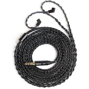 keephifi KBEAR ST16 2-Meter Long Silver-Plated Upgrade Earphone Cable with 3.5mm Gold-Plated Plug for KZ ZST AS10 EDX EDC (QDC, Silver, 3.5MM Plug) in Kuwait