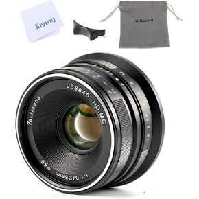 7artisans 25mm F1.8 Manual Focus Portrait Lens for Sony E Mount Cameras Like A7 A7II A7R A7RII A7S A7SII A6500 A6300 A6000 A5100 A5000 EX-3 NEX-3N NEX-3R NEX-F3K NEX-5 NEX-5N - Black in Kuwait