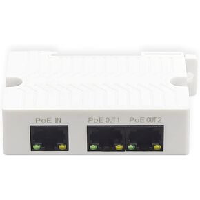 CENTROPOWER 3 Port Outdoor POE Switch/Extender/Booster, 30W 48V 10/100/1000Mbps POE Passthrough Switch，Comply with IEEE 802.3af/802.3at