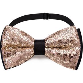 YOHOWA Men's Rhinestone Pre-Tied Diamond Sequin Bow Tie Adjustable Formal Bowties for Men/Boys Party Banquet Wedding Set