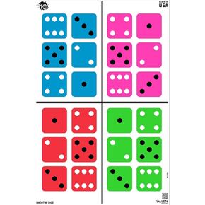 Fun Shootin' Dice Paper Shooting Target, 23" x 35," 3-Pack, Multi