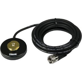 Tram UHF Strong 2-1/2-In. NMO Magnet Mount for High Frequencies, 12-Ft. Cable with PL-259 Connector (Black)