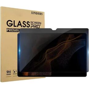 Privacy Screen Protector for Galaxy Tab S9 FE+ Plus/ S9 Plus/ S8 Plus/ S7 FE/ S7 Plus 12.4 Inch, Anti-Spy Tempered Glass for Samsung Tablet SM-X610/X810/X800/T730/T970,1 Pack