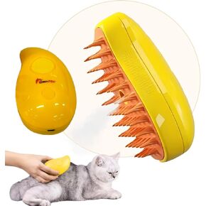 Electric Steamy Pet Hair Brush for Cats and Dogs with Self-Cleaning Function, Massage Function and Skin-Friendly Design in Saudi Arabia