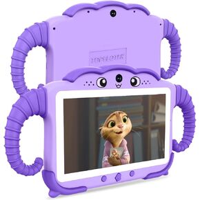 Kids Tablet 7IN Tablet for Kids 3-7 Toddler Tablet, Tablet for Toddler Learning Tablet Kids 32GB with Educational Games, GMS, Parent Controls, WIFI Kids Learning Tablet Toddler Boy Girl (Purple)