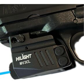HiLight - Tactical MV3CL, Maverick - 500 Lumens Strobe Flashlight & Single (Turquoise) Laser w/Rechargeable USB Battery - Subcompact, Compact Pistol, Handguns & Precision Laser Class of IIIA, <5mW