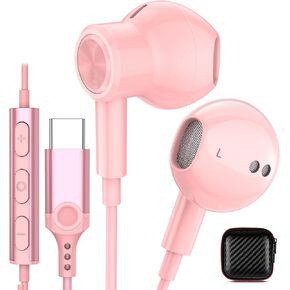 USB C Headphones for Galaxy Z Flip 5 Fold 4 3, Magnetic DAC Type C Earphone with Microphone Wired Earbuds Women Girls for Samsung S23 S22 S21 FE S20 Note 20 10 A54 A53 Android Google Pixel 7 Pro 6A 6