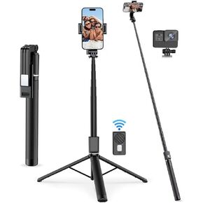 Magnetic Selfie Stick, 29 inch Extendable Cell Phone Tripod Stand with Remote for Vlogging, Portable Phone Tripod for iPhone 14 13 12 11 Series & All Smartphones (Black)