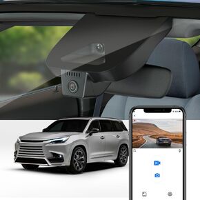 Fitcamx 4K Dash Cam Suitable for Lexus TX 2024 TX 350 TX 500h Premium Luxury F Sport, OEM Factory Look, UHD 2160P Video, Built-in WiFi & APP, Loop Recording, G-Sensor, Easy to Install, 64GB Card
