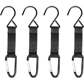 4Pcs Fence Hooks for Baseball Bag,Multifunctional Hanging Buckles Metal Hook for Softball Tennis Backpack,Nylon Safety Hooks Buckles for Outdoor Sports Camping Equipment Water Cup