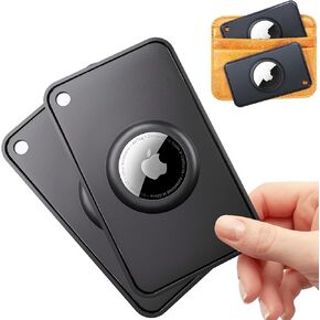2 Pack for Airtag Wallet Holder,​0.1 inch Thickness for Apple Air tag Wallet Card Insert, for Man Purse,Backpack Wallet,Clutch, Handbag-Black