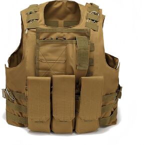 Tactical Vest Survival Vest Adjustable Oxford Cloth Available for Cosplay Training Outdoor Safety Protection Hunting