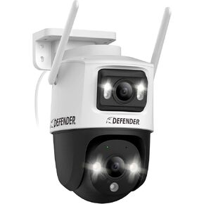 AI Powered Guard Pro 3K Plus Dual Lens PTZ WiFi 6، كاميرا أمان للتوصيل والتشغيل، اكتشاف الإنسان/المركبة، تتبع الذكاء الاصطناعي التلقائي، بلوتوث، رؤية ليلية ملونة، تتضمن بطاقة SD سعة 32 جيجابايت وضمان لمدة عامين in Kuwait