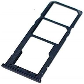 2X Dual SIM Card Tray Holder SD Slot Replacement Compatible with Samsung Galaxy A10S A107 (Black)