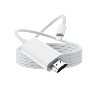 [Apple MFi Certified] Lightning to HDMI Adapter for iPhone,Lightning Digital AV Adapter 1080P HD Video Sync Screen Connector Cable for iPhone 14 13 12 11 X 8 7 iPad iPod on TV Monitor Projector, 6.6ft