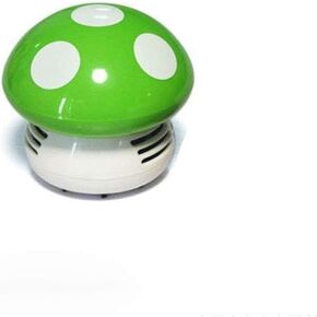 Honbay Mini Cute Table Dust Vaccum Cleaner, Mushroom Shaped New Portable Corner Desk Vaccum Cleaner Mini Cute Vacuum Cleaner Dust Sweeper (Green)