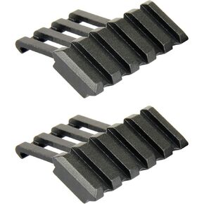 TACFUN 2Pcs 45 Degree Low Profile Offset Picatinny Rail Mount 5 Slots Picatinny Weaver Rail for Flashlights Laser Red Dot Sight Optics w/Wrench