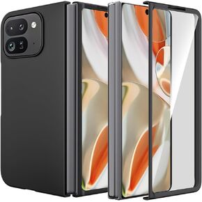 for Google Pixel-9-Pro Fold Case/Pixel Fold 2 Phone Case with Screen Protector, Transparent Hard PC Anti Yellowing Protective Cover for Google Pixel 9Pro Fold 2024 - Crystal Clear