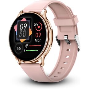 Juliet Smartwatch for iPhone & Android, Style Smart Watch (Answer/Make Call), Wellness Tracker with 1.32" AMOLED Screen, 10 Days Battery (2xScreen Protector and 1x Extra Band Included)