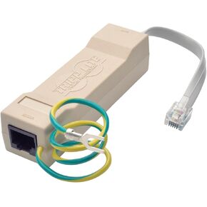 Tripp Lite in-Line Surge Protector Power Strip for Network and Phone Lines, 2-Line RJ11/RJ45, (DTEL2)