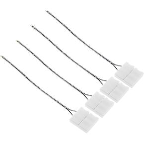 Quick Connector Adapter, Terminal Block for 23 AWG Flat Invisible Wire for Low Voltage, LED Lighting, Smart Doorbell, Audio Speakers in White, 4PK