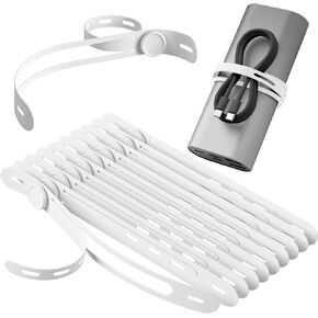 Nearockle Latest Double-Sided Silicone Cable Ties, 16Pcs Reusable Cord Organizer for Bundling Phone Charger and USB Cable, Multifunctional Organizer for Travel Home (Multi)