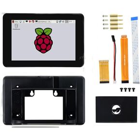 7inch Raspberry Pi LCD Capacitive Touch Display Screen with Protection Case 800×480 DSI Interface for Raspberry Pi 4 Model B Raspbian Retropie Ubuntu Driver Free @XYGStudy