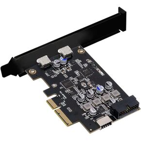 PCI-E Express 4X & Mini Displayport 1.4 مدخل إلى ثنائي 10 جيجابت في الثانية USB 3.1 Type-C USB-C و4K 60 هرتز مخرج بطاقة توسيع رسومات سطح المكتب ASM3142 in Kuwait