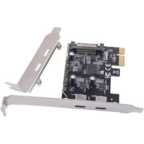 CY Card Type-E USB 3.1 Front Panel Socket & USB3.0 19Pin/20Pin & Dual Type-C USB-C to PCI-E Express Card Adapter ASM3142 VL822