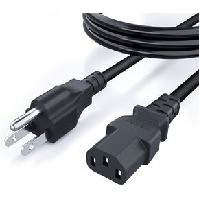 Heavy Duty Fast Charging Cable for Portable Power Stations Compatible with Jackery Explorer 3000/2000/1000, Bluetti EB3A, Ecoflow Delta Universal AC Cable 125 Volt 15 Amps (6FT)
