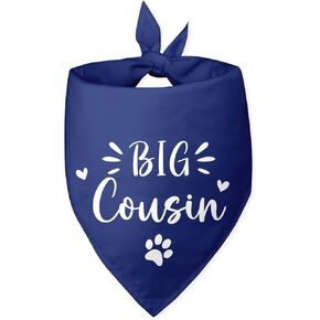 Big Cousin Dog Bandana Baby Announcement Dog Bandana Blue Dog Bandana Pregnancy Announcement Photo Prop Pet Scarf Accessories for Pet Dog Lovers Gifts