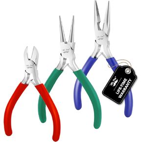 Mr. Pen- Jewelry Pliers, 3 Pack, Jewelry Making kit, Pliers for Jewelry Making, Mini Pliers, Wire Cutters for Jewelry Making, Chain Nose Pliers, Craft Pliers, Earring Pliers