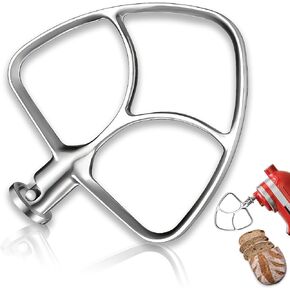 Stainless Steel Paddle Attachment for Kitchen aid 4.5/5.0 Qt Tilt-Head, Flat Beater for K45 K45SS KSM90 KSM150 Mixer, Replacement Blade Part, Accessories and Attachments for Kitchen Aide