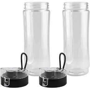 Replacement Parts 2 pack 20oz Sports Bottle with Spill-Proof Lid,Compatible with Oster MyBlend Plus Personal Blender