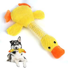 Fida Dog Chew Toys for Aggressive Chewers Rubber Neck, Squeaky Dog Toys for Large Dogs, Indestructible Dog Toy Durable Puppy Teething Toys Plush Duck Dog Toy to Keep Them Busy