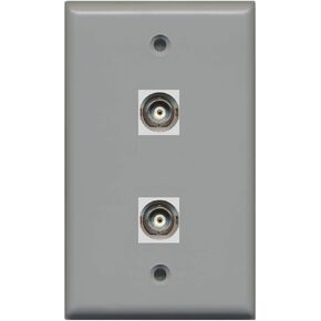 RiteAV - 2 Port BNC Wall Plate - Bracket Included
