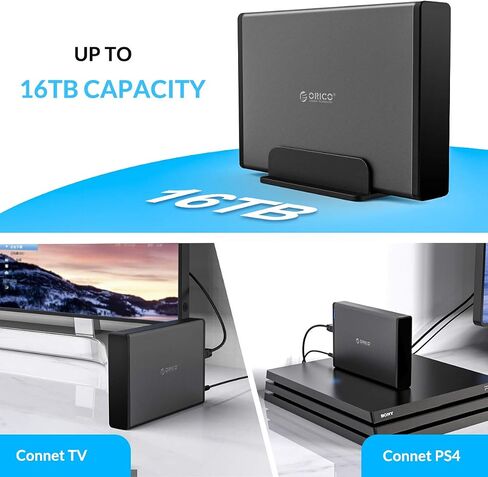 حاوية محرك الأقراص الصلبة ORICO مقاس 3.5 بوصة لمحرك الأقراص الصلبة/SSD USB 3.0 إلى محطة إرساء محرك الأقراص الصلبة الخارجية العمودية SATA تدعم UASP حتى 16 تيرابايت-7688U3 in Saudi Arabia