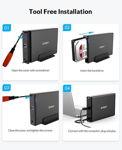 حاوية محرك الأقراص الصلبة ORICO مقاس 3.5 بوصة لمحرك الأقراص الصلبة/SSD USB 3.0 إلى محطة إرساء محرك الأقراص الصلبة الخارجية العمودية SATA تدعم UASP حتى 16 تيرابايت-7688U3 in Saudi Arabia