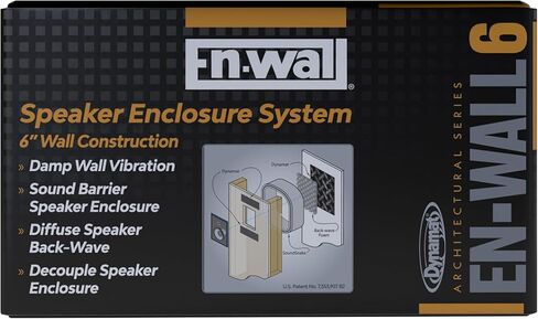 Dynamat En-Wall Speaker Enclosure System – Reduces Vibration & Projects Clearer Sound into Your Room – Easy Install – for 6 Inch Walls – Made in USA in Kuwait